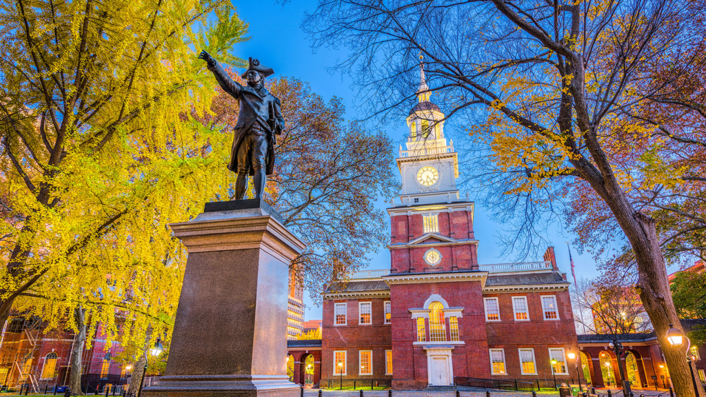 Independence Hall in Philadelphia, Pennsylvania.