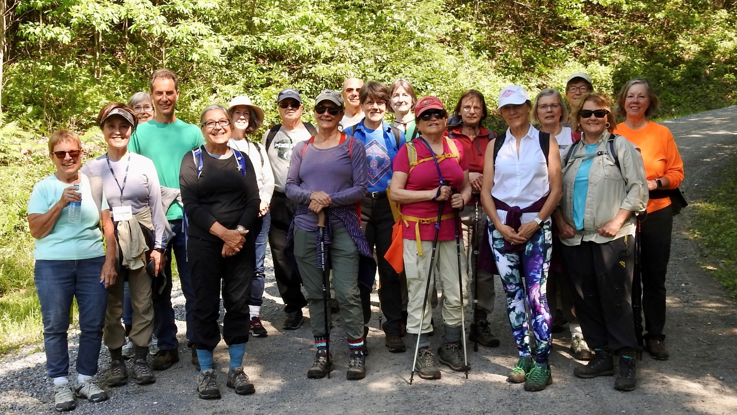 The OLLI hiking group in Black Moshannon State Park