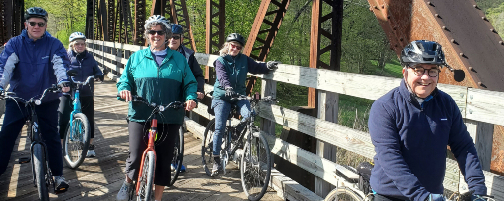 OLLI members on bikes