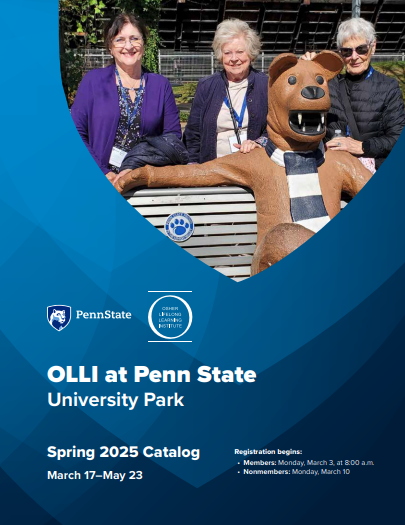 OLLI University Park Spring 2025 Course Catalog Cover