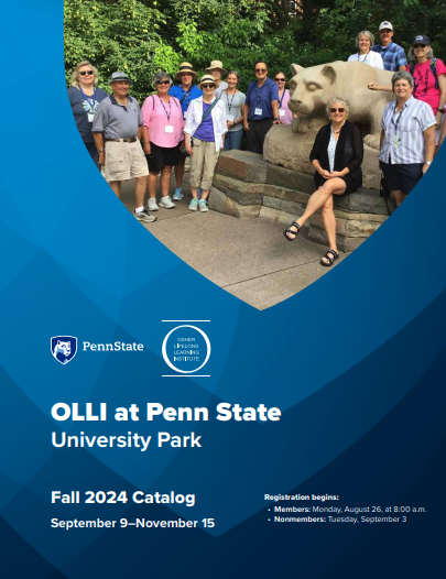 OLLI University Park Fall 2024 Course Catalog Cover