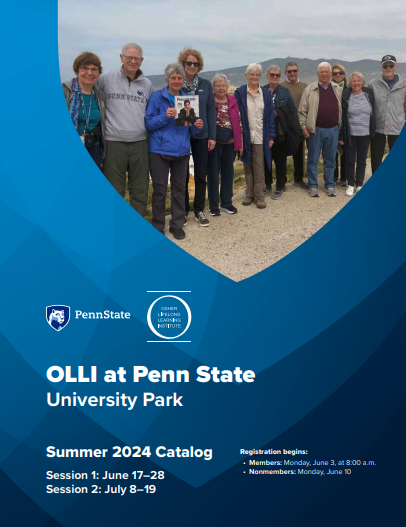 OLLI University Park Summer 2024 Course Catalog Cover