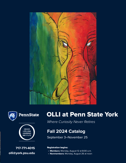 OLLI York Summer 2024 course catalog cover