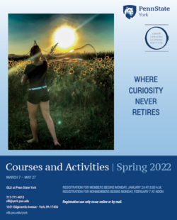 OLLI York Spring 2022 Course Catalog Cover