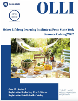 OLLI York Summer 2022 Course Catalog Cover