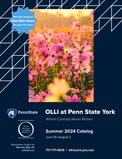 OLLI York Summer 2024 course catalog cover