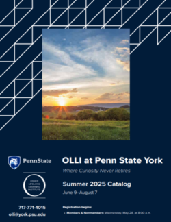 Cover of the OLLI York Summer 2025 Course Catalog