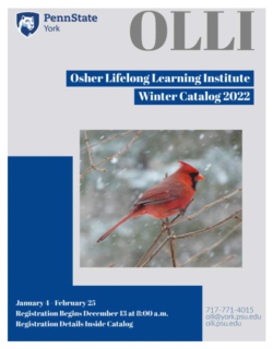 OLLI York winter 2022 course catalog cover